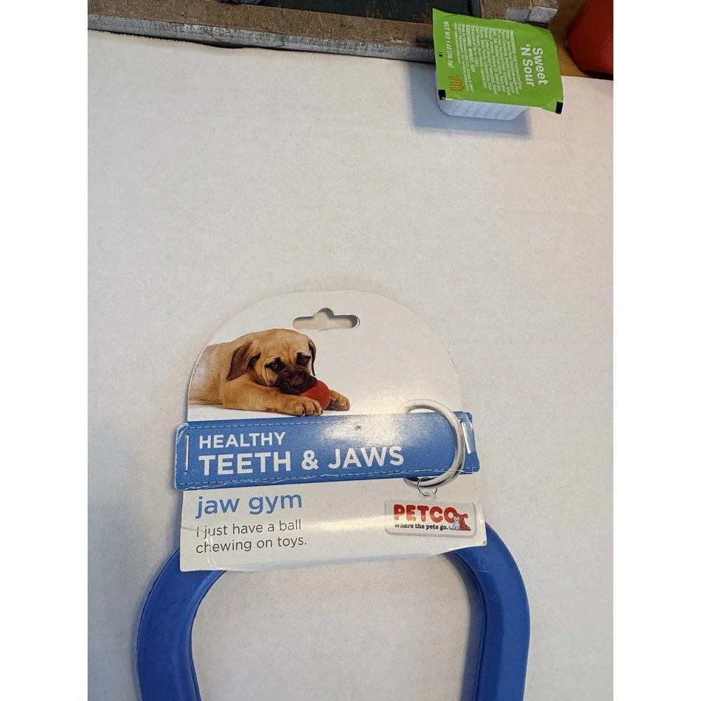 PETCO Healthy Teeth & Jaws Blue Dog Chew Toy Teething Aid NWT tug, bully